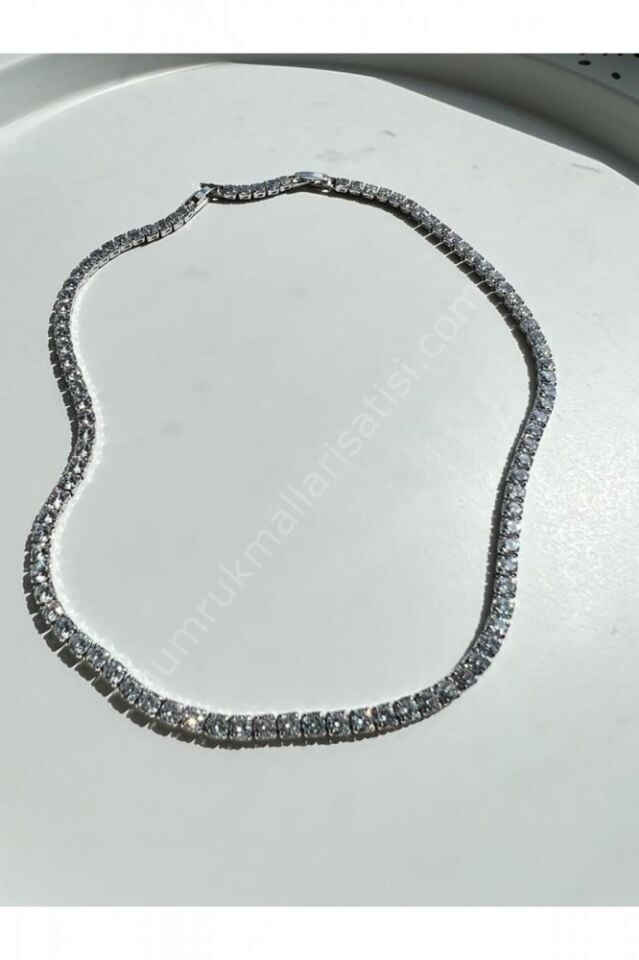 Gümüş Taşlı Su Yolu Kolye