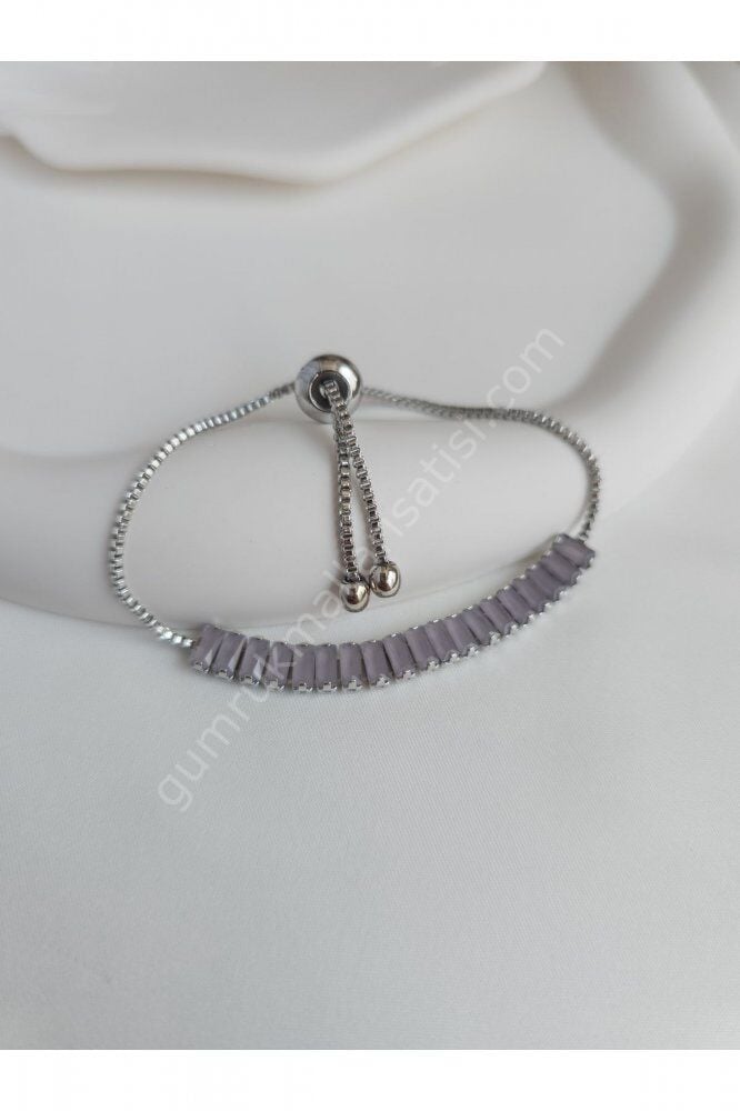 Su Yolu Gümüş Ayarlanabilir Asansörlü Bileklik