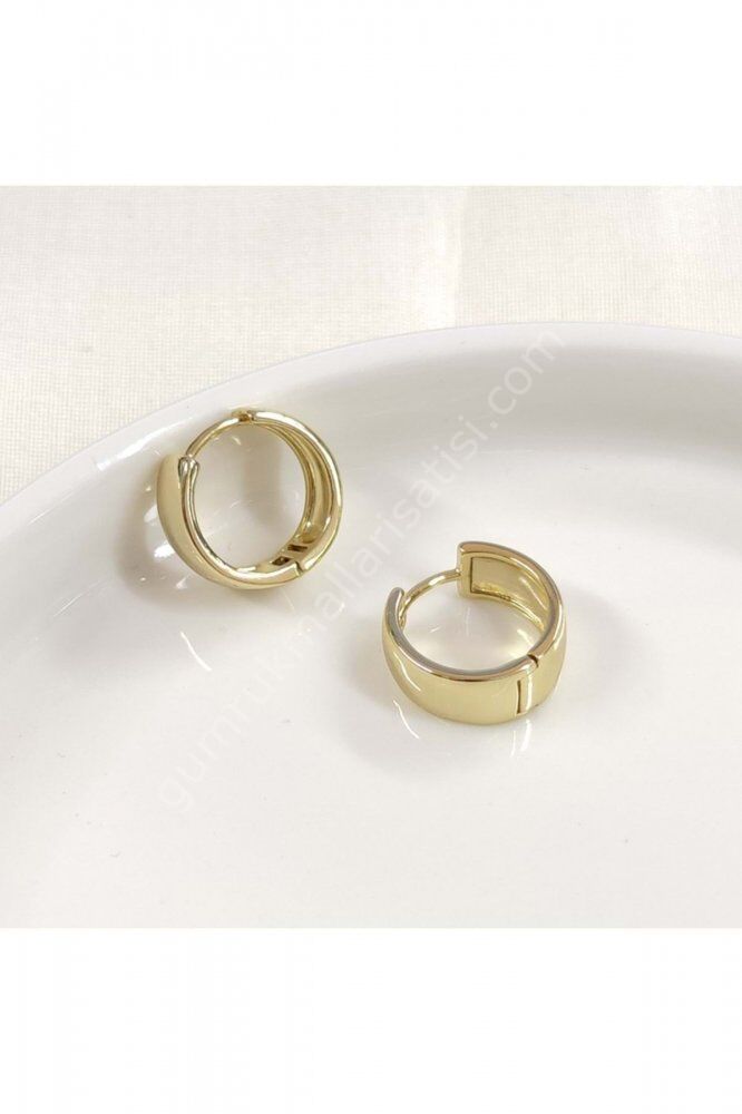 Düz Kalın Halka Küpe