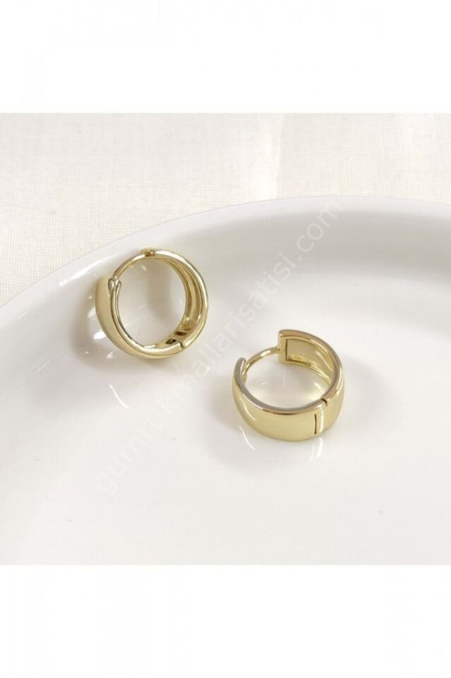 Düz Kalın Halka Küpe