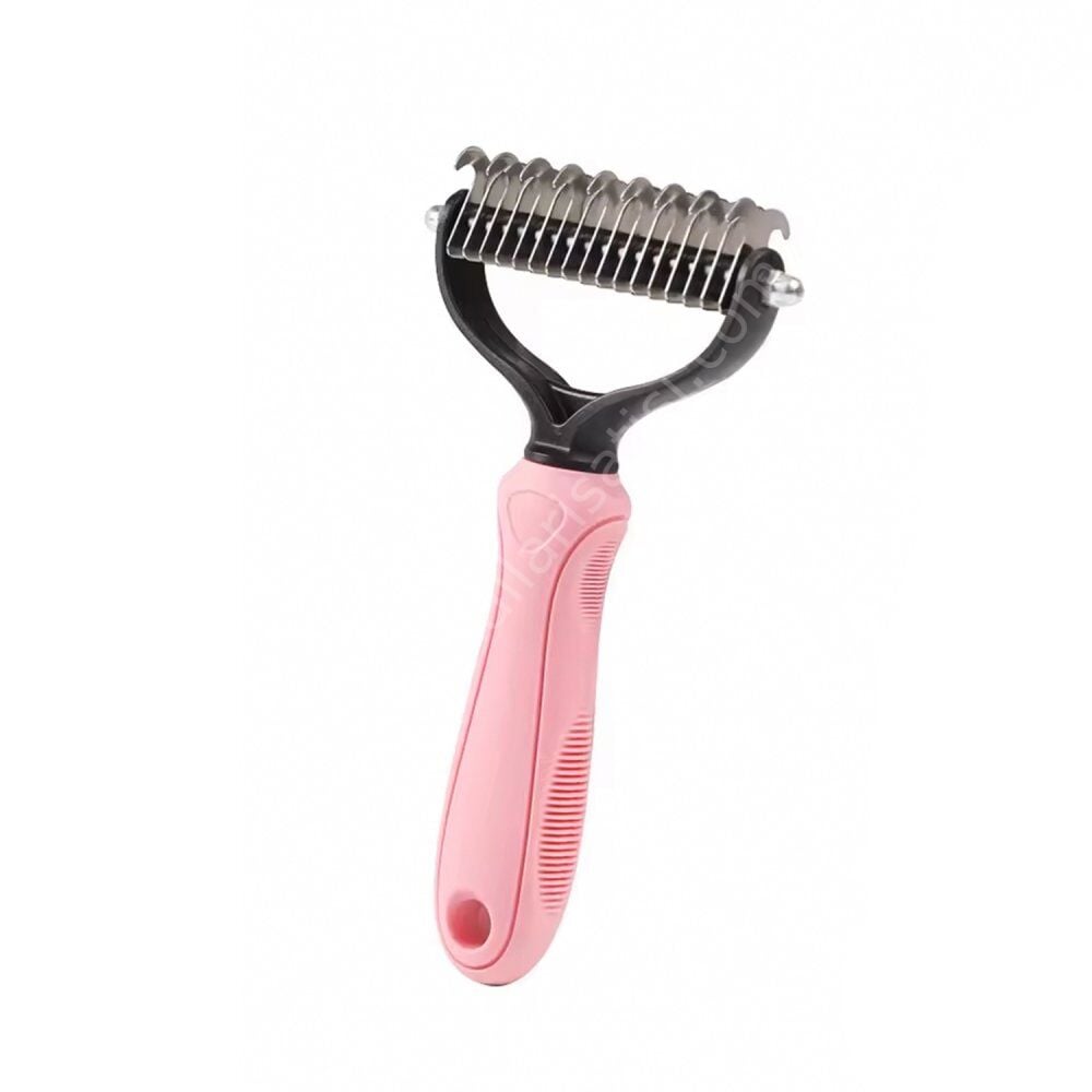 Plastik Saplı Metal Kedi Köpek Bakım Kıtık Tüy Topak Açıcı Tarak