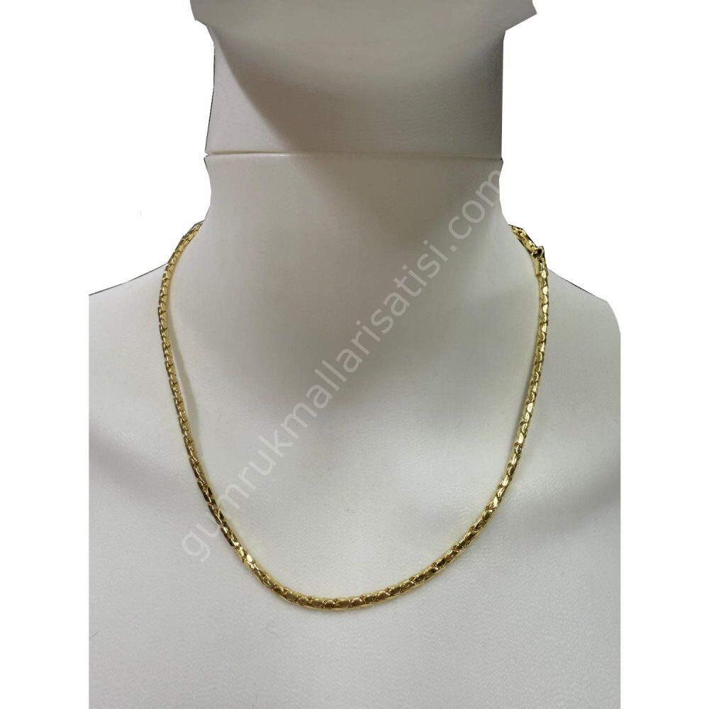 Altın Kaplama Singapur Zincir Kolye