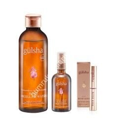 Gülsha Gül Misel Suyu+Tam Gül Suyu+Güllü Dudak Bakımı+Renkli Dudak Balmı