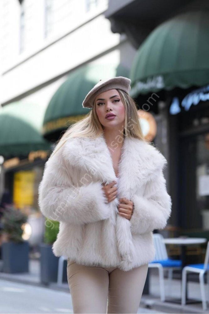 Clein Premium Beyaz Kürk