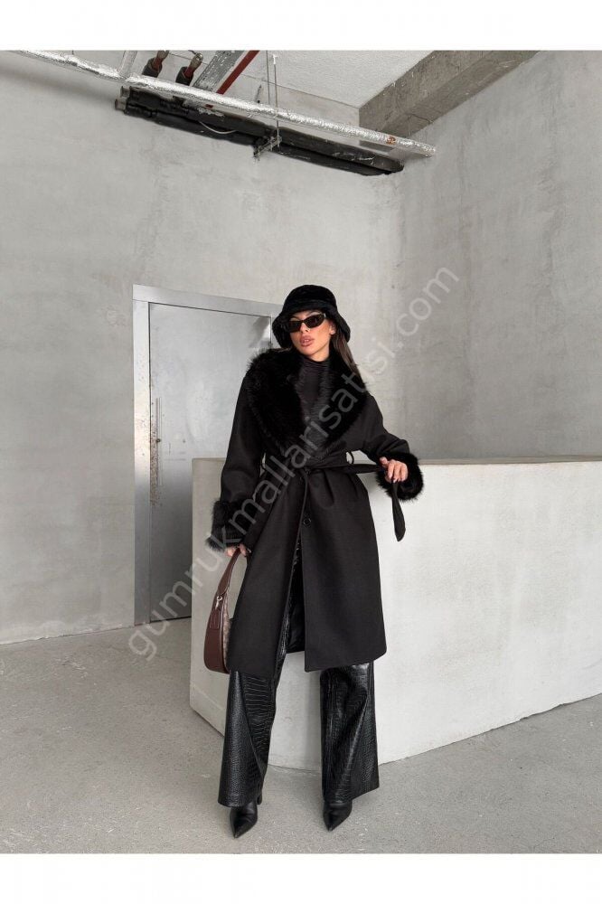 Elenor Kaşe Kürklü Kaban