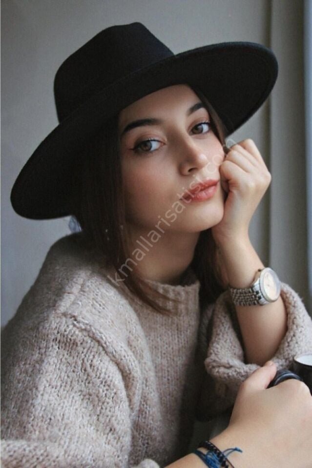 Çalıkuşu Fötr Şapka Sert Kovboy Şapkası