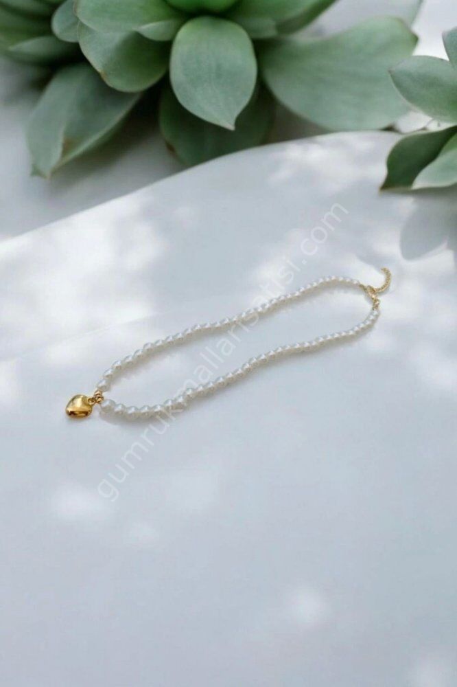 Ekvator Kalpli Cam İnci Kolye