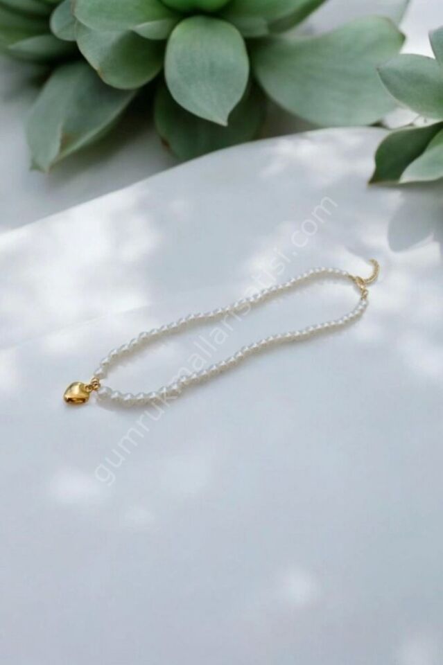 Ekvator Kalpli Cam İnci Kolye