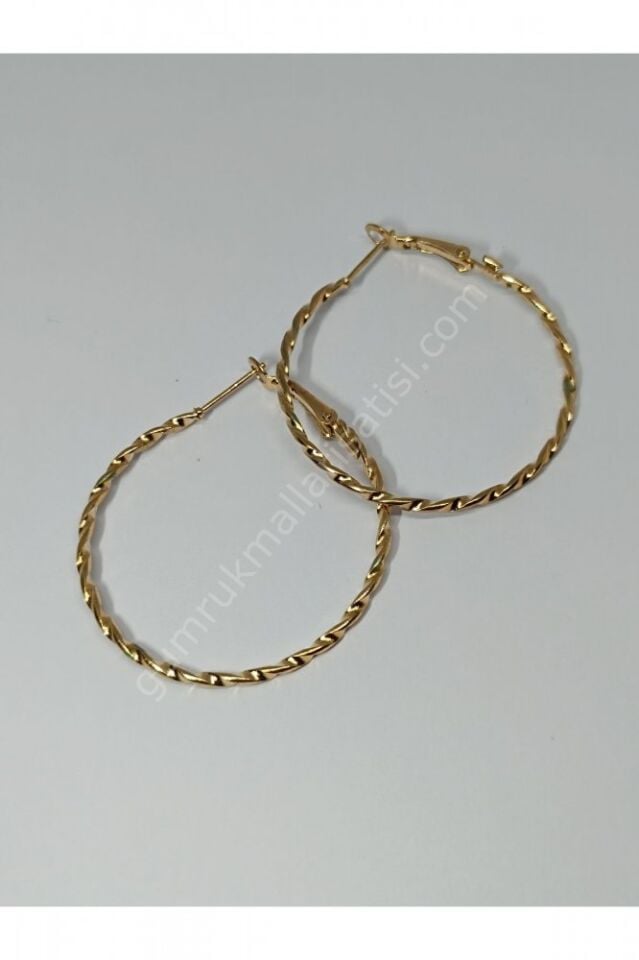 Gold Halka Küpe 4 CM