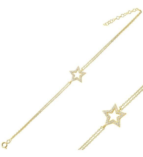 Yıldız Model Zirkon Taşlı Gold Şahmeran