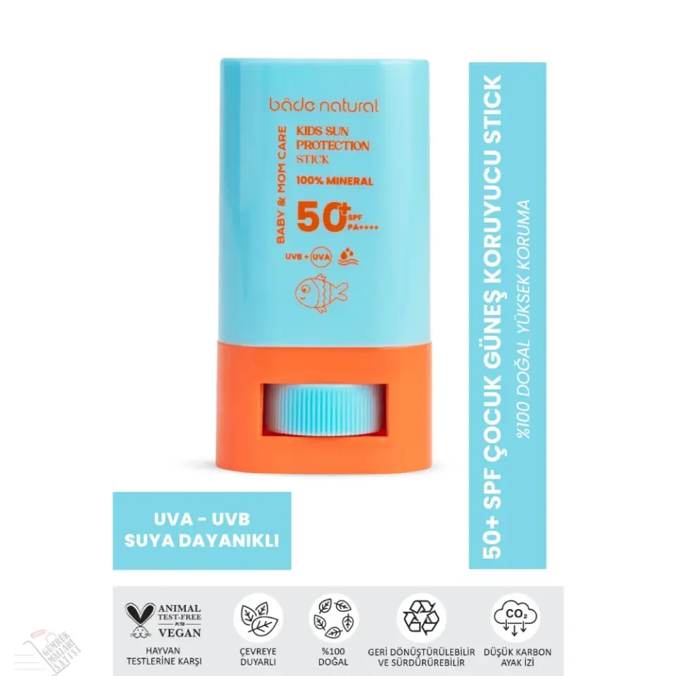 Bade Natural %100 Doğal Filtreli 50 Spf Yüksek Korumalı Koruyucu Stick
