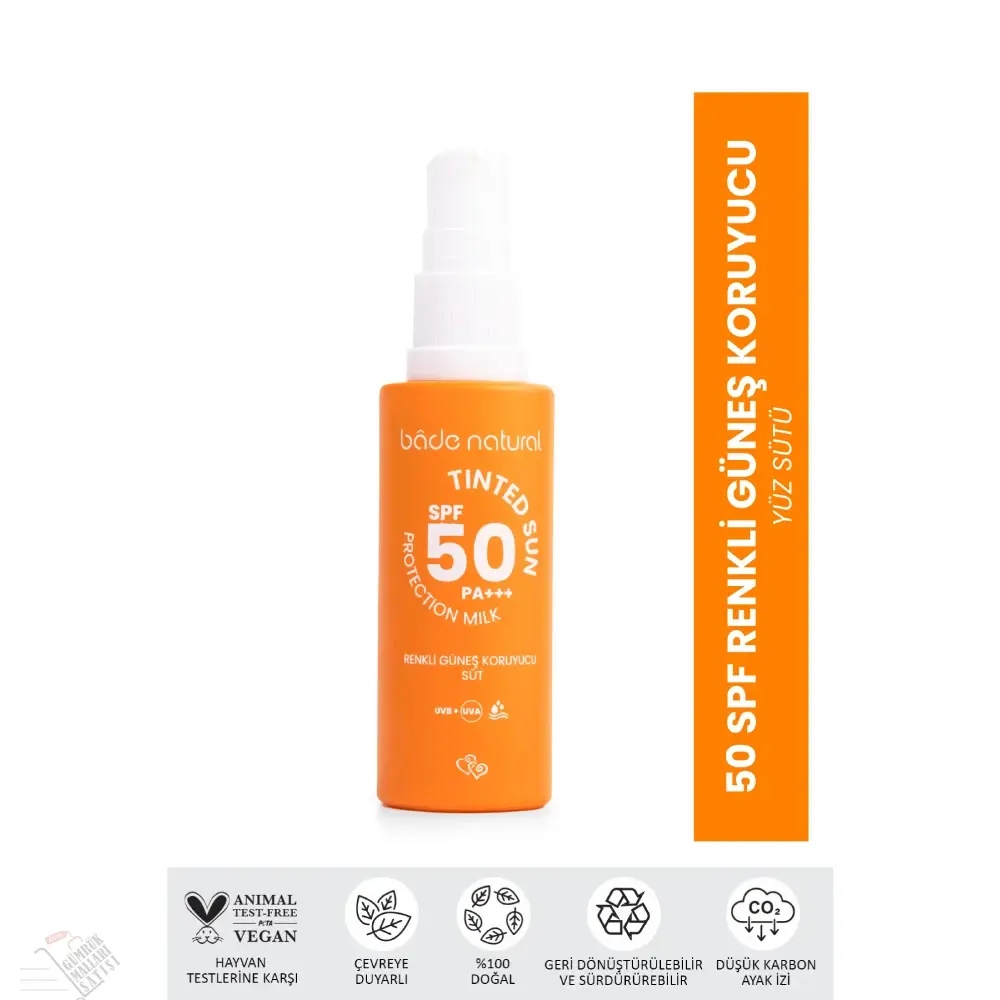 Bade Natural 50 Spf Renkli Güneş Koruyucu Süt 30 Ml