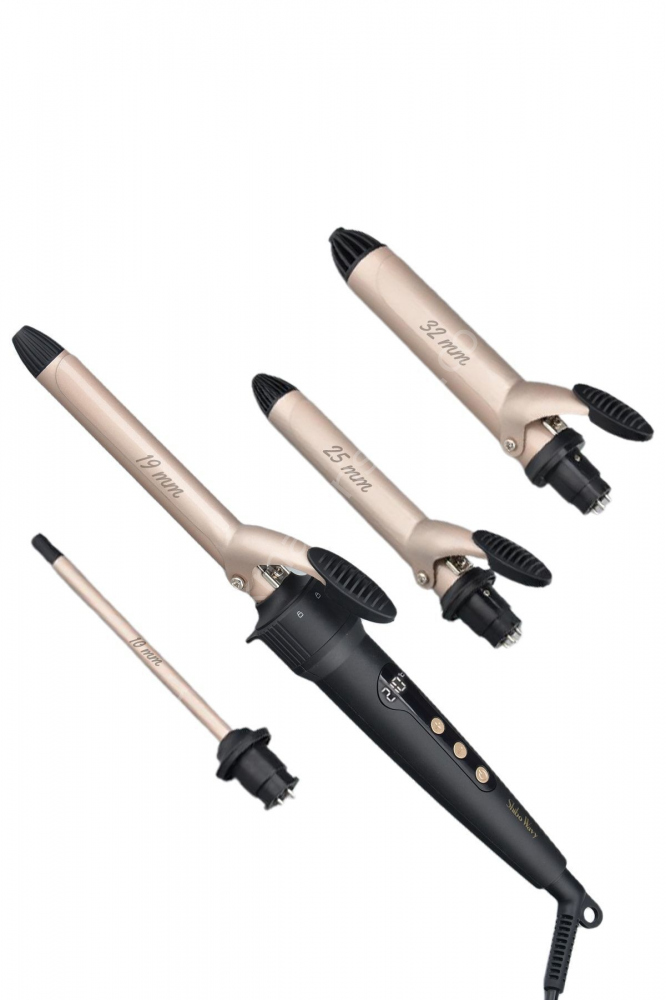 Shibowavy Saç Maşası 5 Parça 4 Başlıklı Set ( 10mm 19mm 25mm 32mm )
