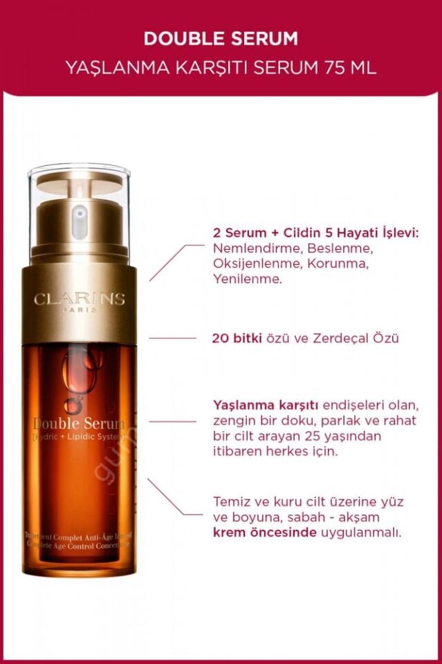 Clarins Double Serum Hydric Lipidic System 75 Ml
