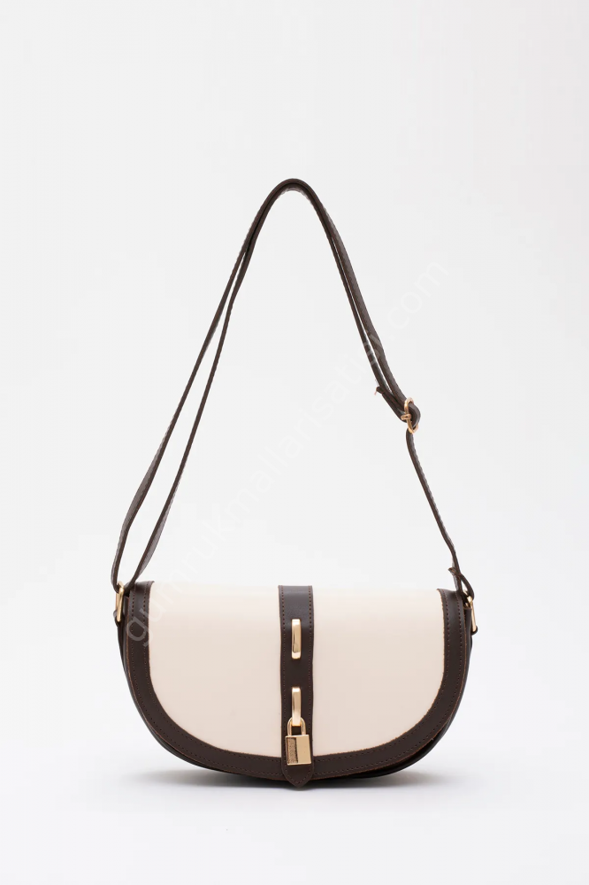 Madmext Kahverengi Kilit Detaylı Tek Bölmeli Çıtçıtlı Çanta