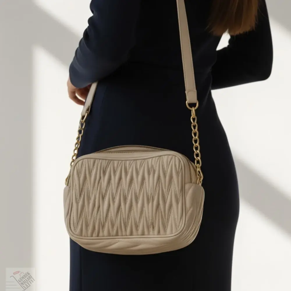 Krem Renk Kadın Omuz Çantası