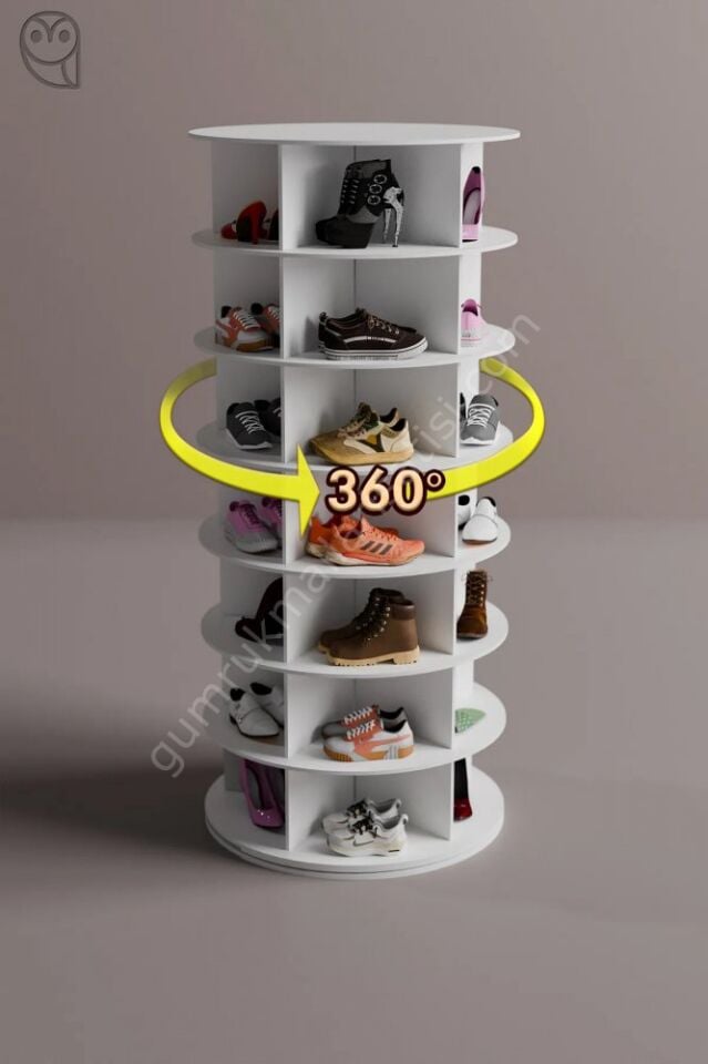 360 Dönen Ayakkabı Rafı, Dönen Ayakkabı Raf Kulesi