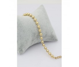 Oval Light Gold Renk Akrilik Bileklik