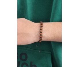 Bakır Renk Kesme Taş Erkek Bileklik