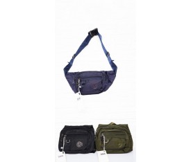 Lebina Siyah Renk Unisex Bel Çantası Seyahat Günlük MC-126-3